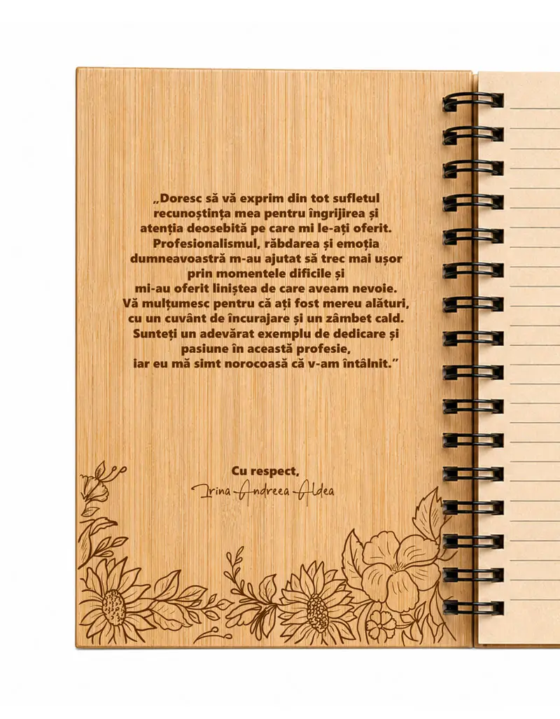Cadou Doamna Doctor Ginecolog | Agenda Personalizata cu Mesaj
