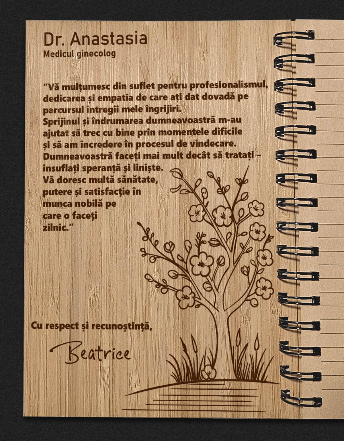 Agenda Personalizata Pentru Medic Ginecolog – Cu Mesaj