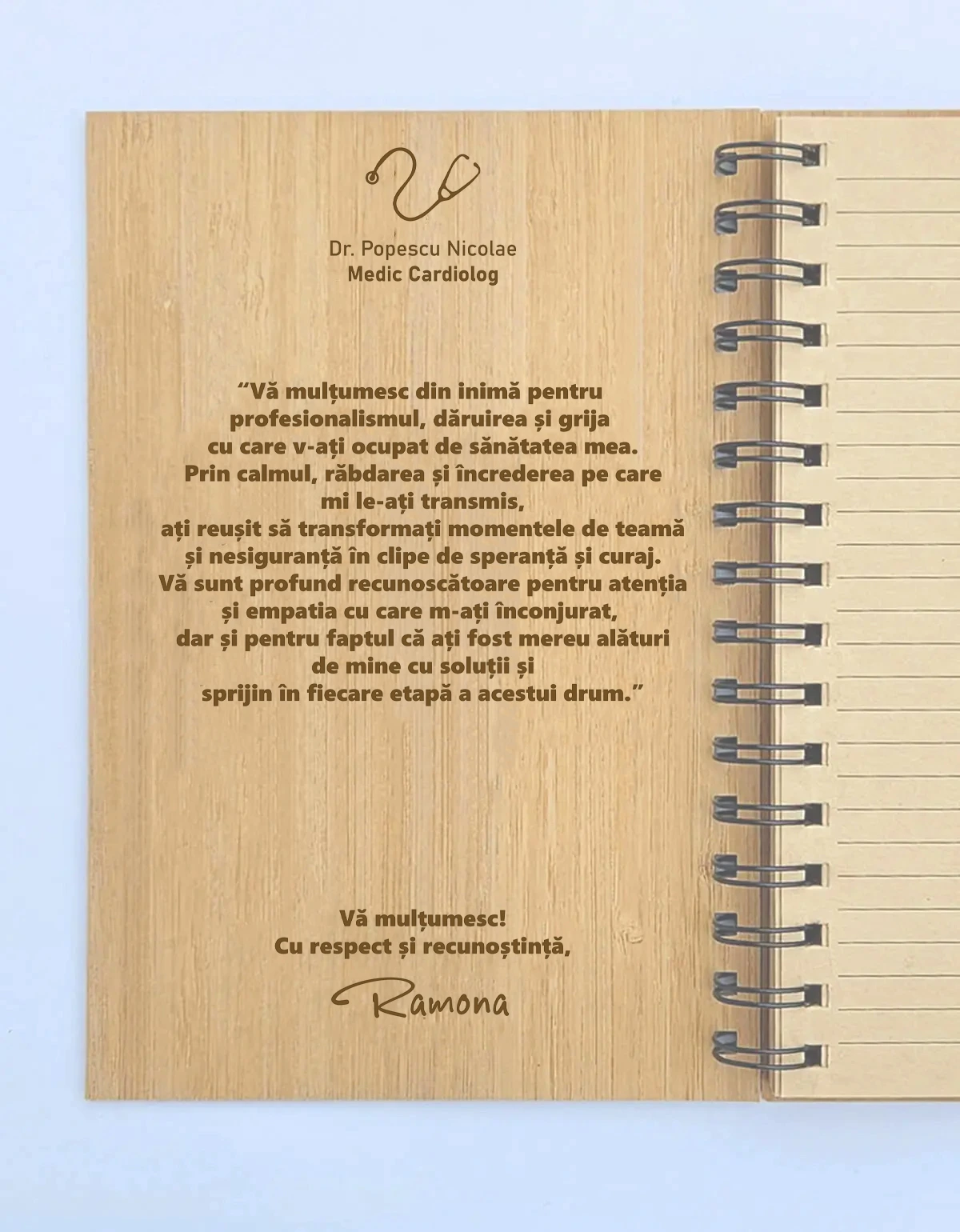 Cadou Personalizat Cardiolog cu Mesaj de Multumire