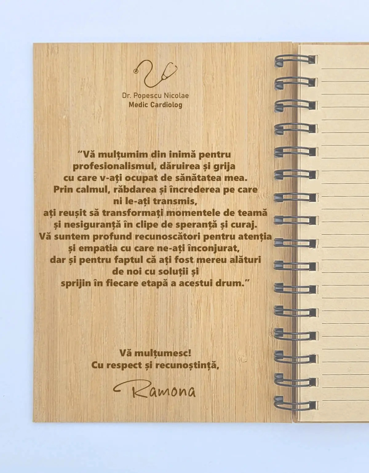 Cadou Personalizat Cardiolog cu Mesaj de Multumire