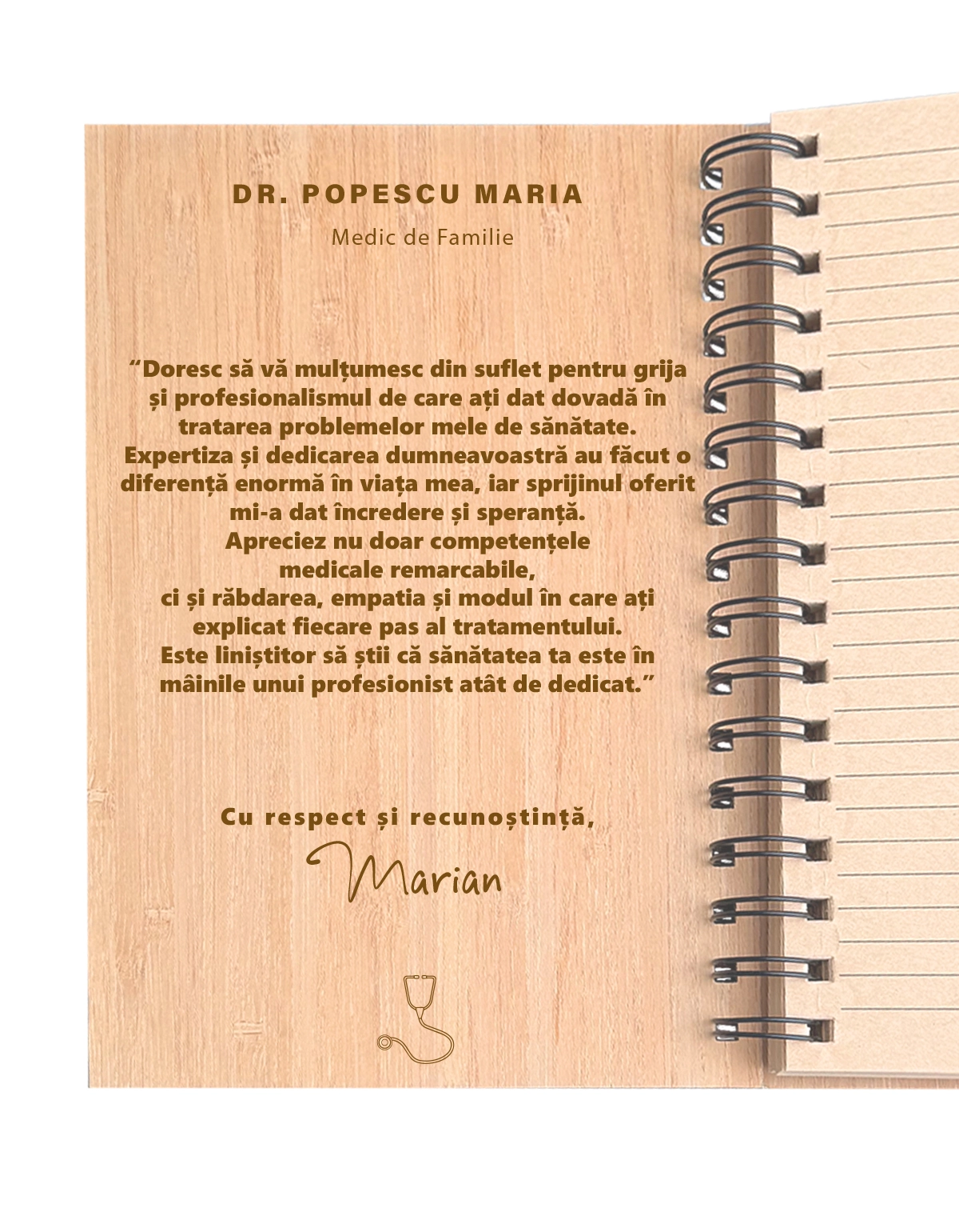 Cadou Medic de Familie | Mesaj de Multumire Personalizat