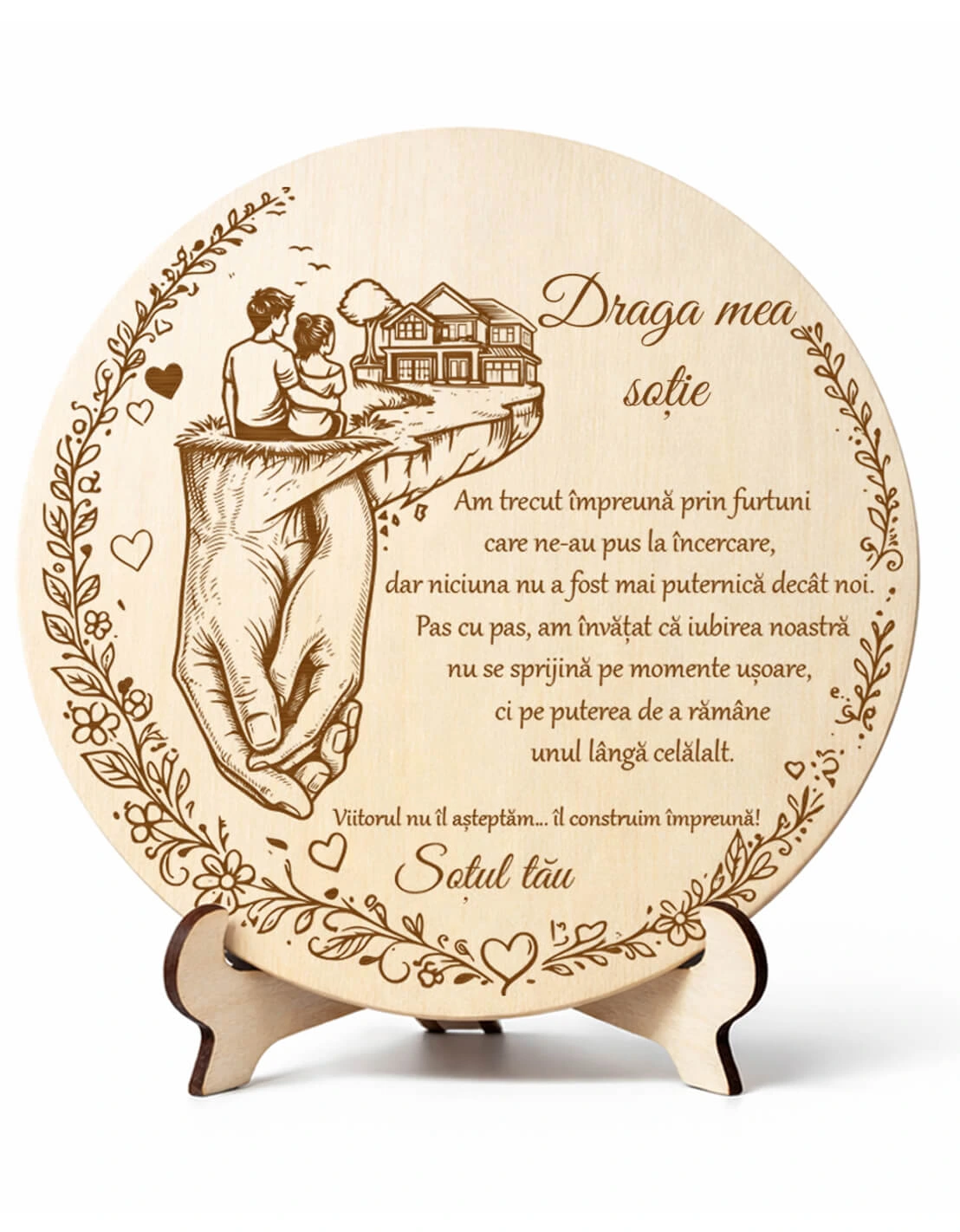 Cadou pentru Sotie/Iubita – Decoratiune Personalizata Cu Mesaj Emotionant